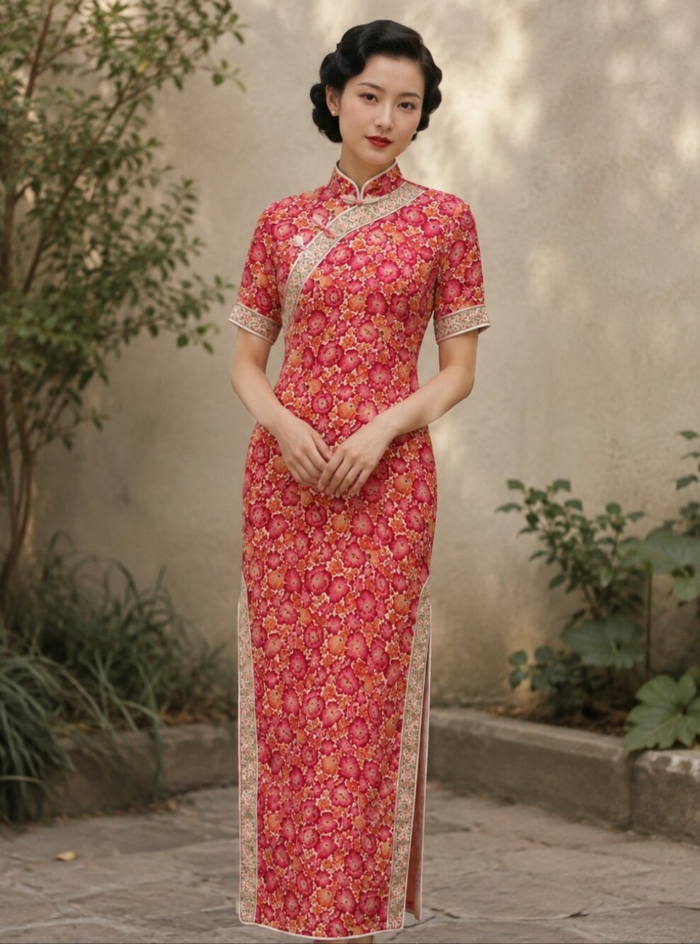 Vintage Asian Tropical Dress
